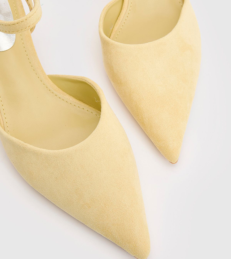 Vicky Faux Suede Point Toe Kitten Heel Pumps