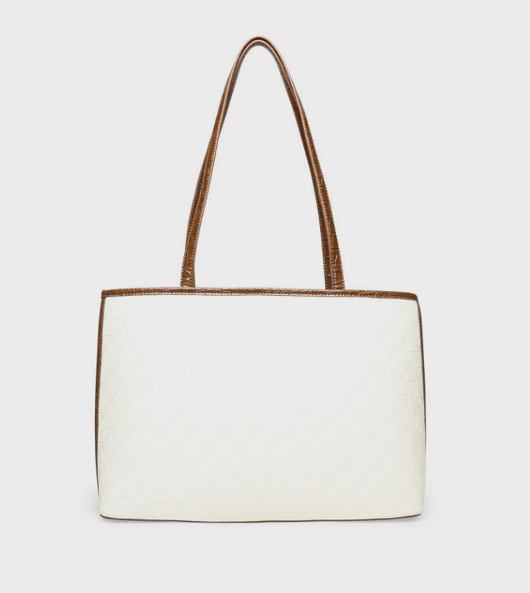 BRENE-L Textured Zippered Shoulder Bag
