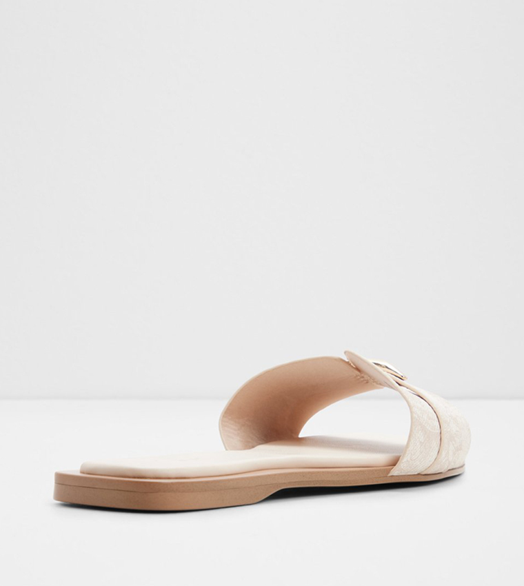 Aldo  Flat Sandals - Cream Flat Sandals