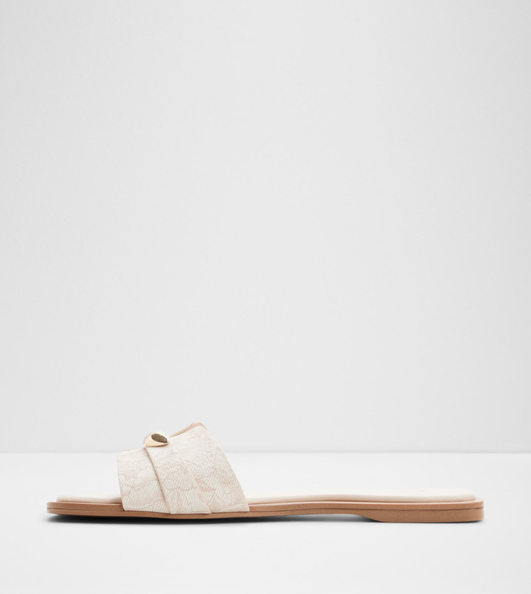 Aldo  Flat Sandals - Cream Flat Sandals