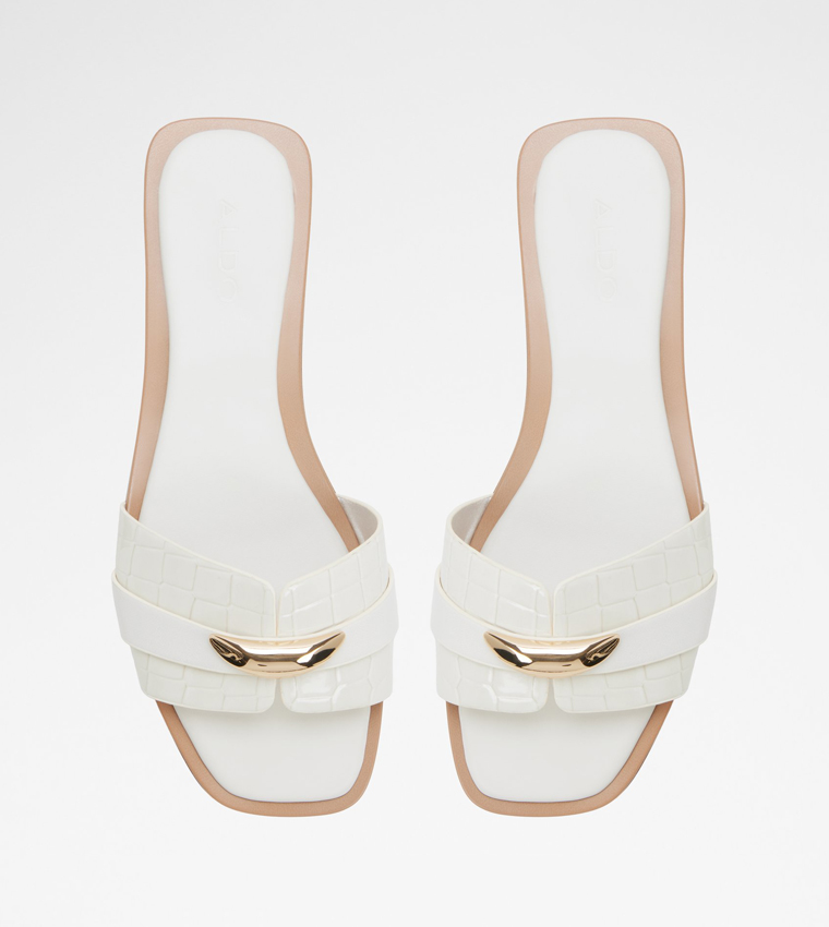 ألدو  الصنادل المسطحة - أبيض Flat Sandals