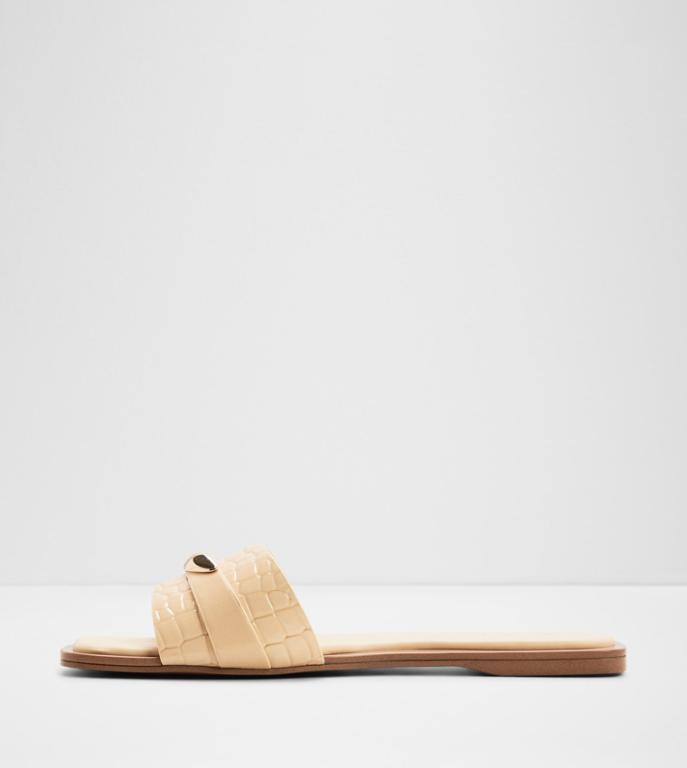 Aldo  Flat Sandals - Beige Flat Sandals
