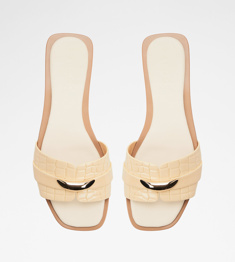 Aldo  Flat Sandals - Beige Flat Sandals