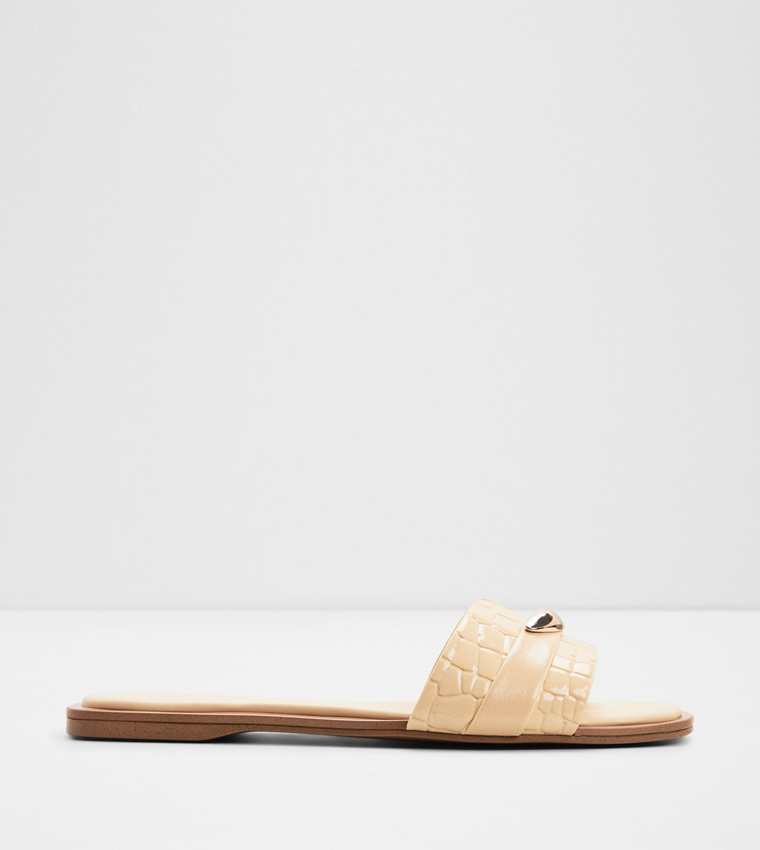 Aldo  Flat Sandals - Beige Flat Sandals