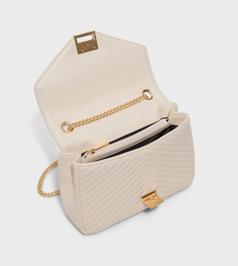 BRIOLA Textured Flap Crossbody Bag