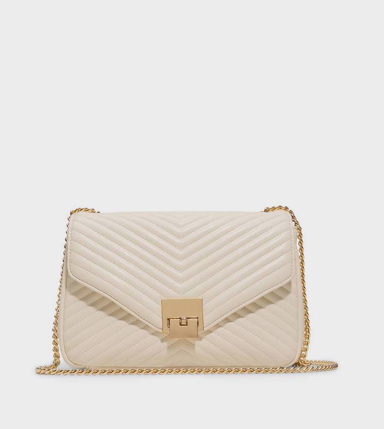 BRIOLA Textured Flap Crossbody Bag