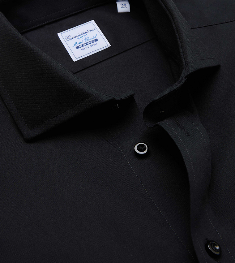 BRISTOL NON-I PERM Solid Long Sleeves Shirt