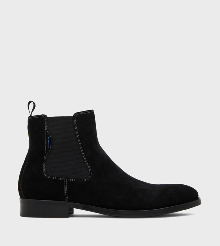 BROMPTON Solid Leather Chelsea Boots