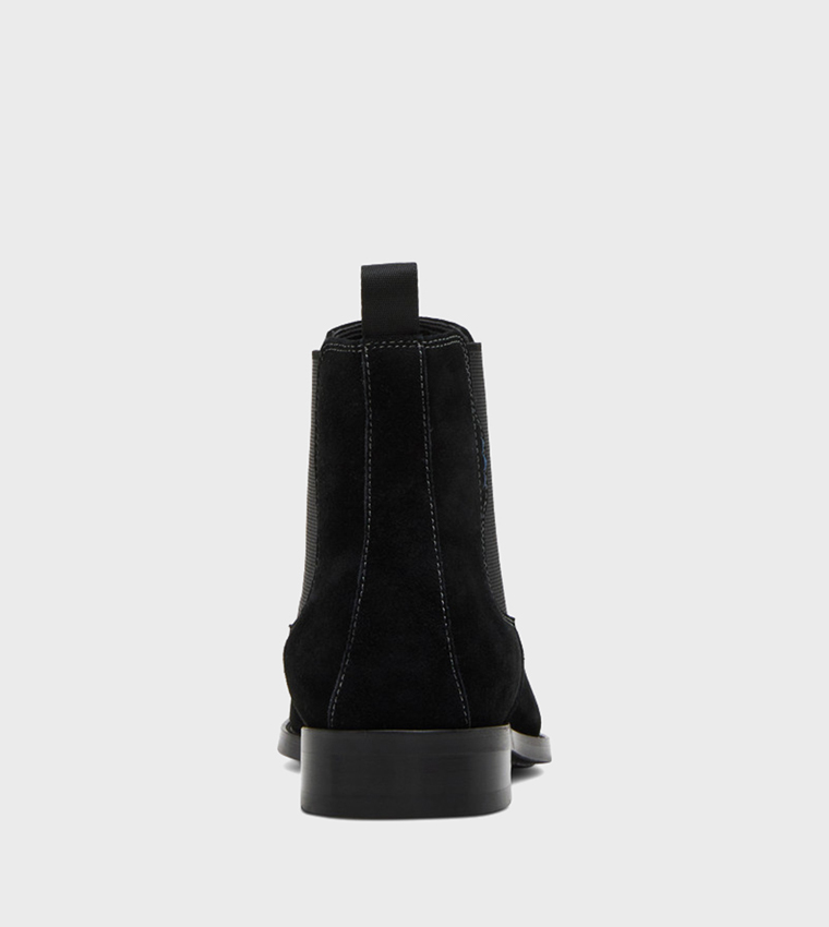 BROMPTON Solid Leather Chelsea Boots