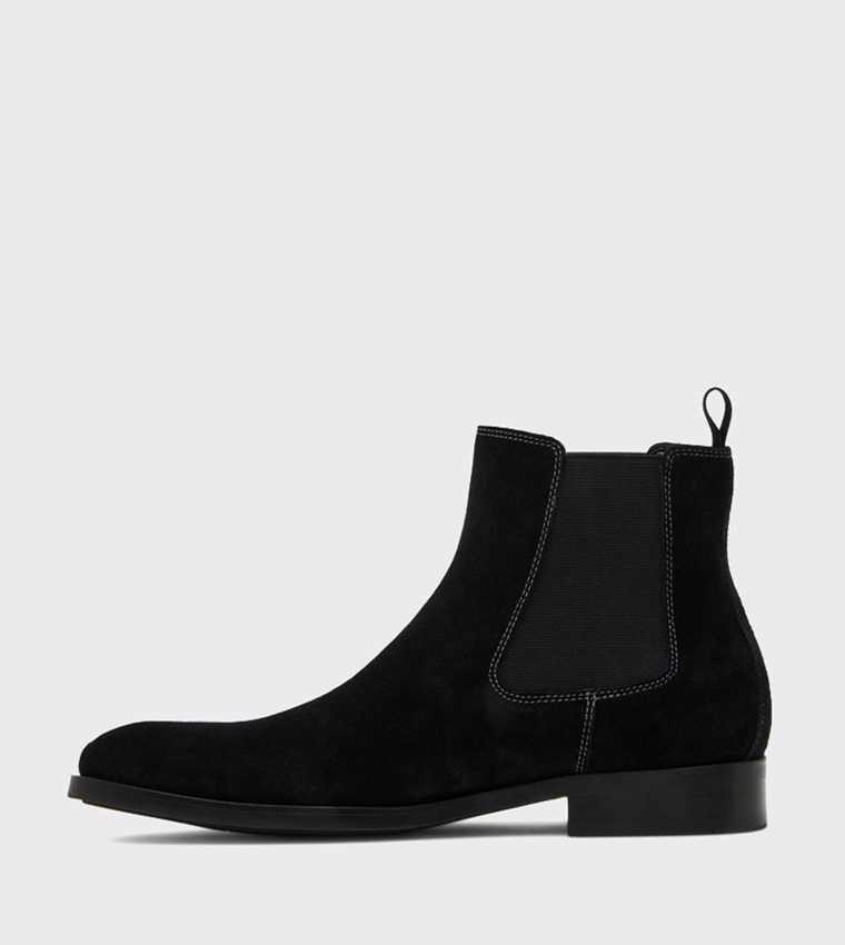 BROMPTON Solid Leather Chelsea Boots