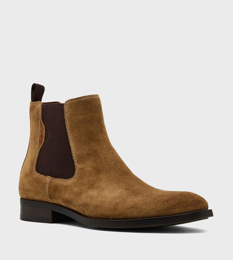 BROMPTON Solid Leather Chelsea Boots
