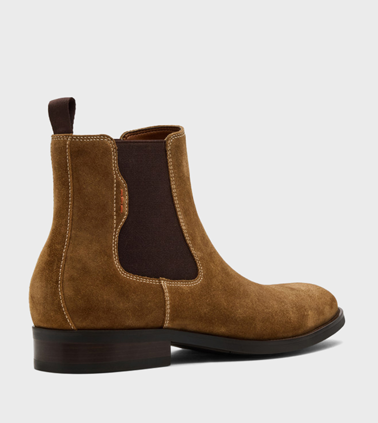 BROMPTON Solid Leather Chelsea Boots