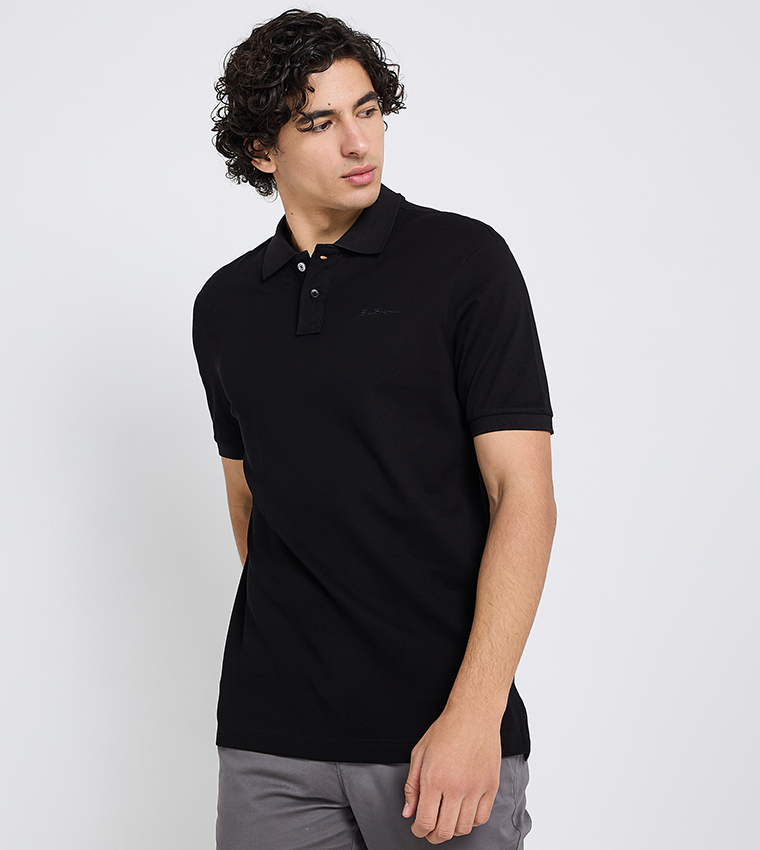 Ben Sherman  Polo T-Shirts - Black Polo T-shirts
