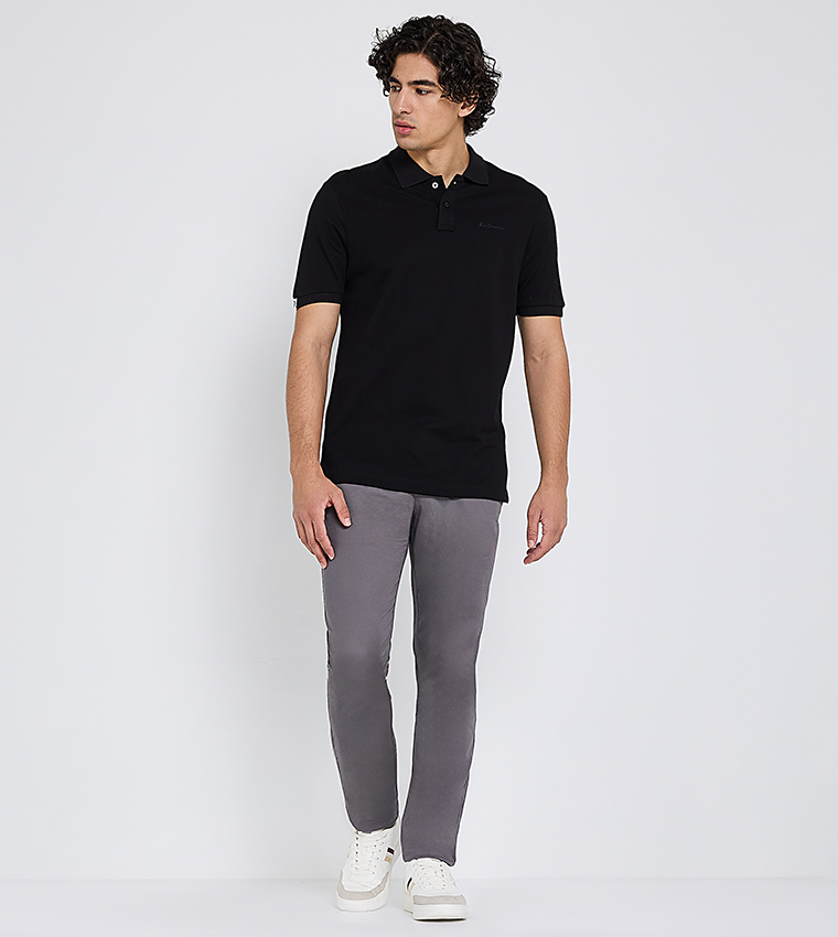 Ben Sherman  Polo T-Shirts - Black Polo T-shirts