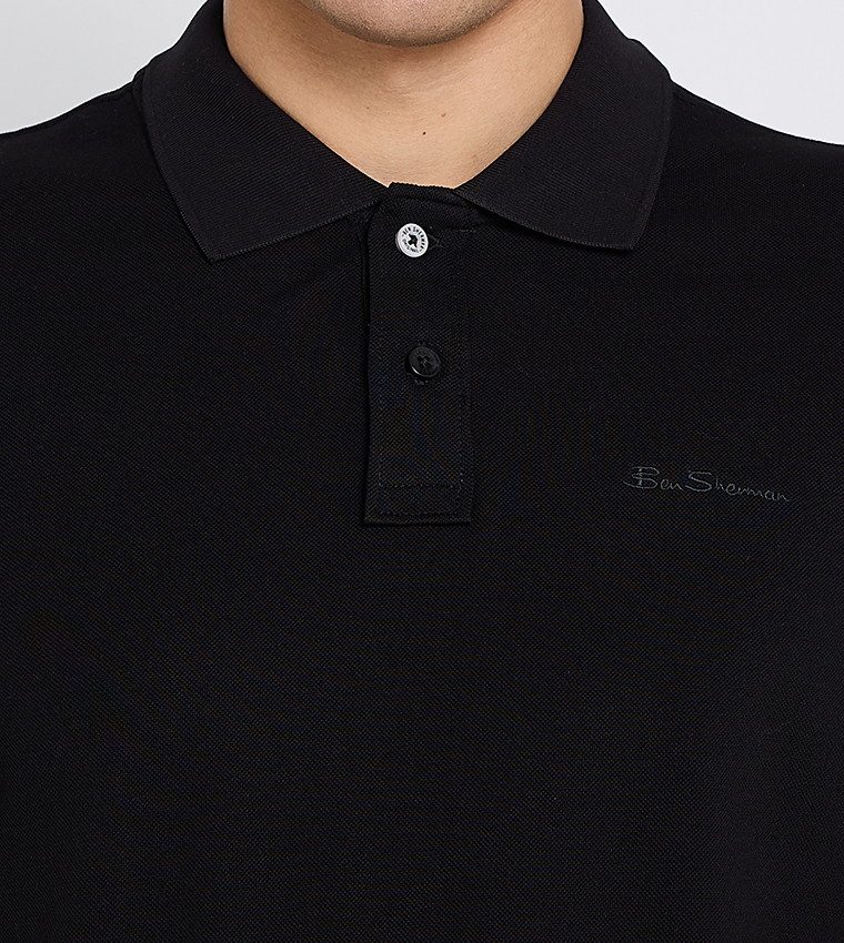 Ben Sherman  Polo T-Shirts - Black Polo T-shirts
