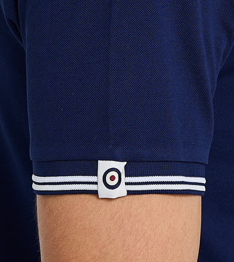 Contrast Tipping Short Sleeves Polo T-Shirt