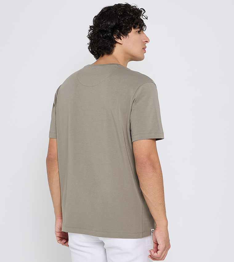 Logo Embroidered Crew Neck T-Shirt
