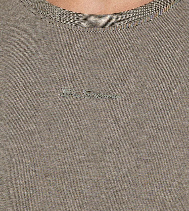 Logo Embroidered Crew Neck T-Shirt