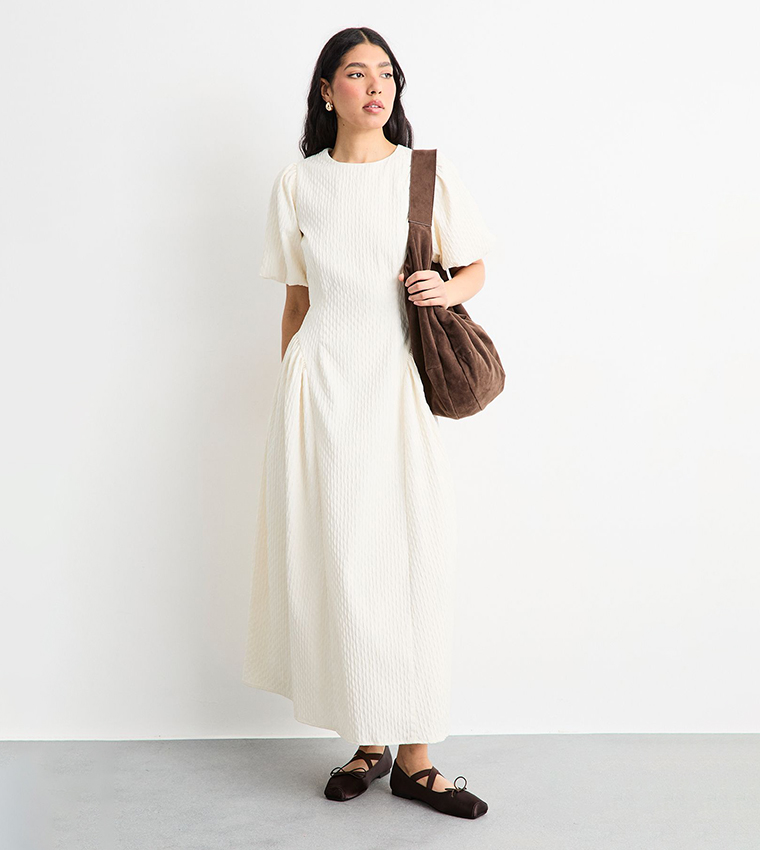 فستان ميداكسي مرن كم باف