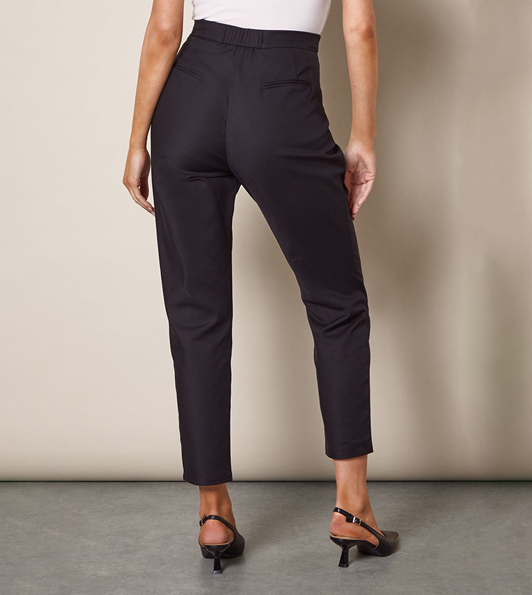 Bengaline Split Hem Slim Fit Trousers