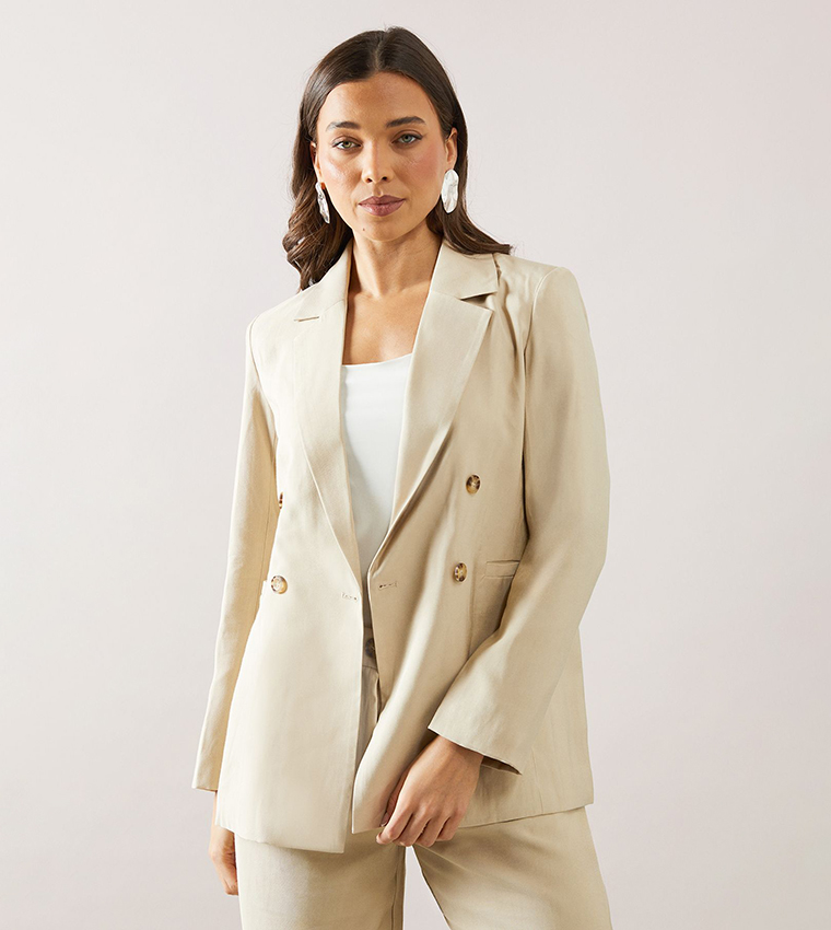 Petite Double Breasted Blazer