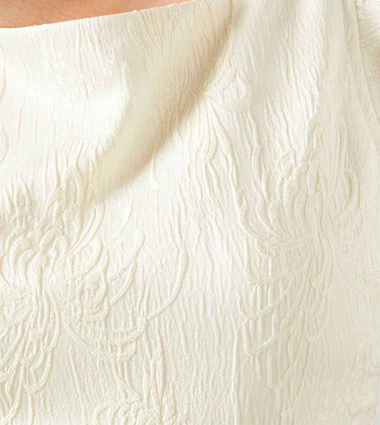 Petite Floral Jacquard Satin Fit & Flare Midaxi Dress
