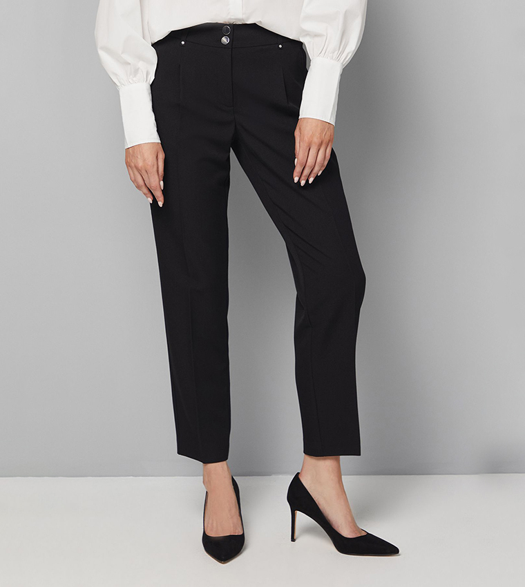 Wallis  Casual Pants - Black Casual Pants