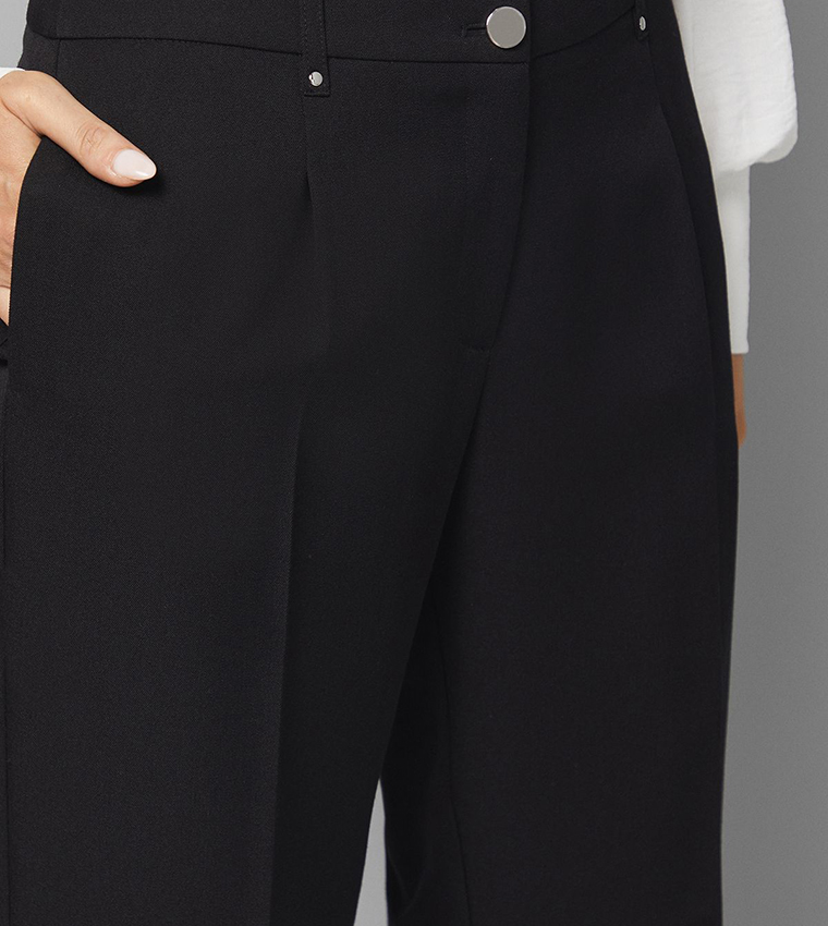 Solid Wide Leg Trousers