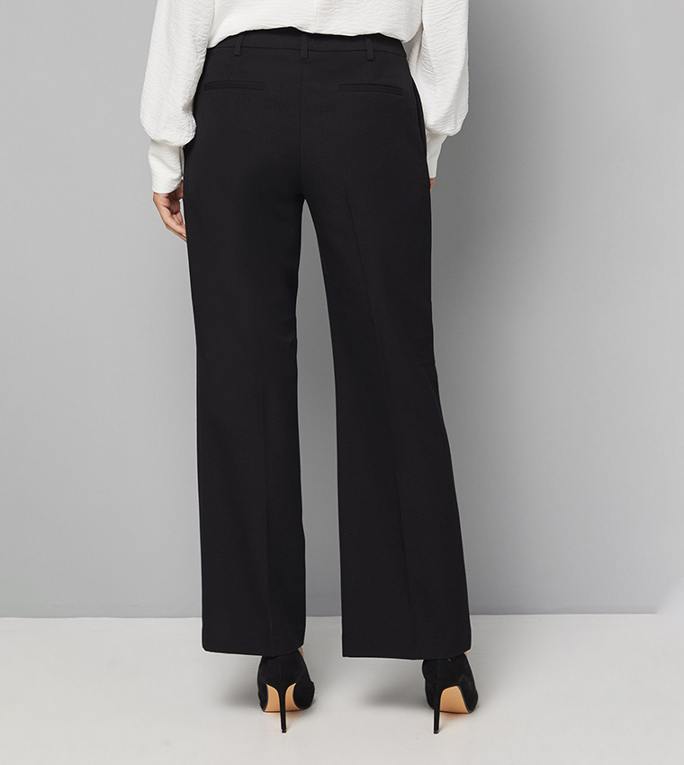 Solid Wide Leg Trousers