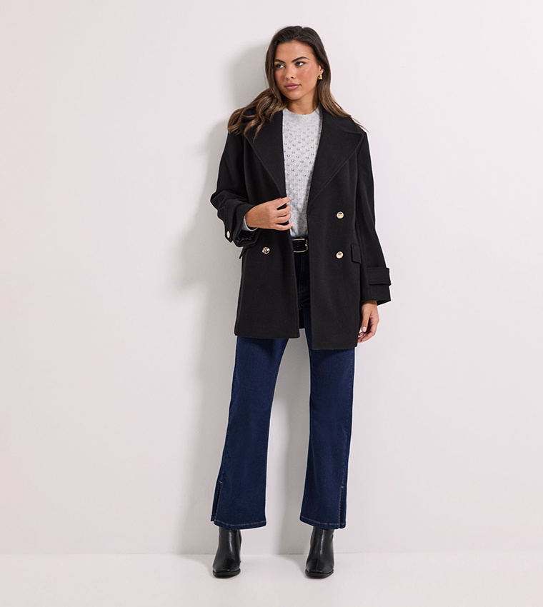 Mid Length Double Breasted Coat