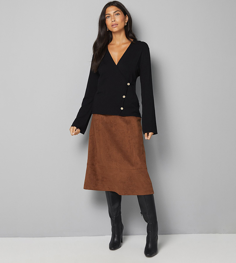 Wrap Front V-Neck Sweater