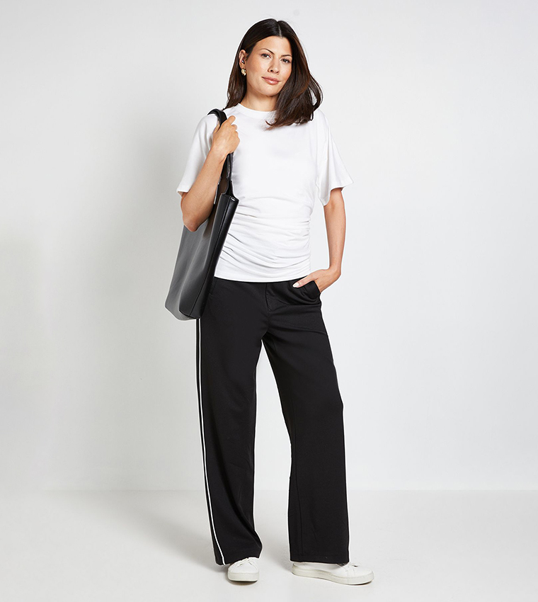 Ponte Side Striped Trousers