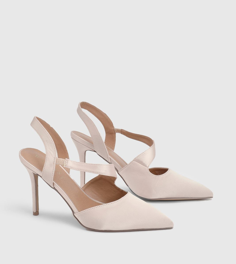 Everly Satin Asymmetric Pointed Stiletto High Heel Pumps