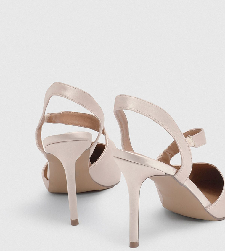 Everly Satin Asymmetric Pointed Stiletto High Heel Pumps