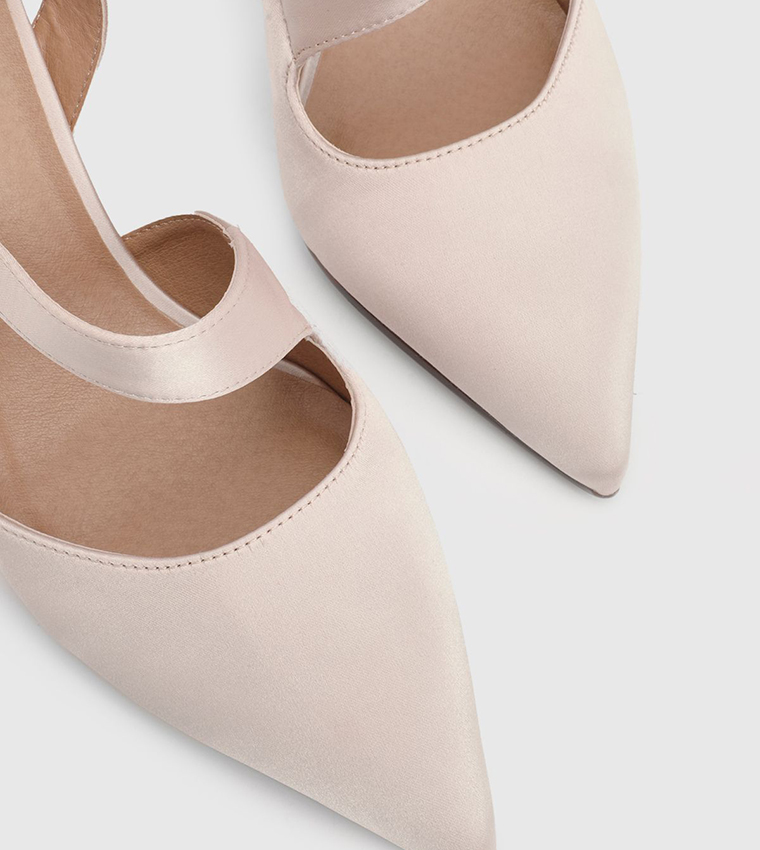 Everly Satin Asymmetric Pointed Stiletto High Heel Pumps