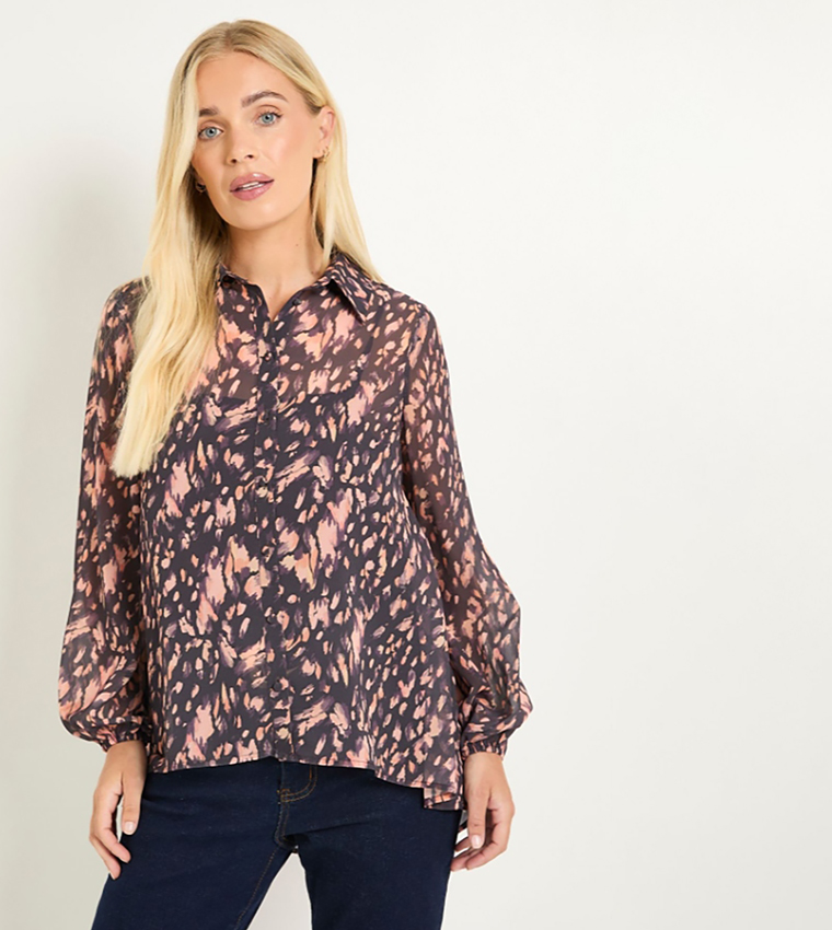 Petite High Low Hem Shirt