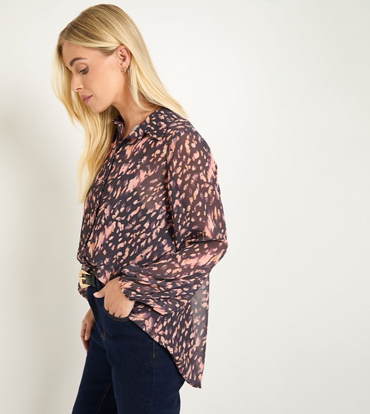 Petite High Low Hem Shirt