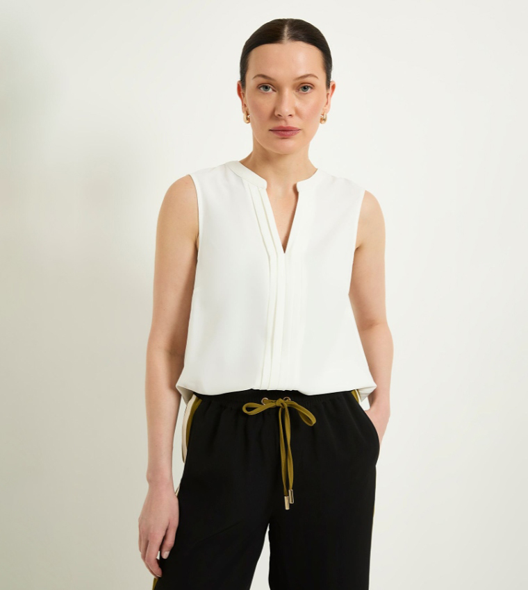 Wallis  Sleeveless Tops - White Sleeveless Tops