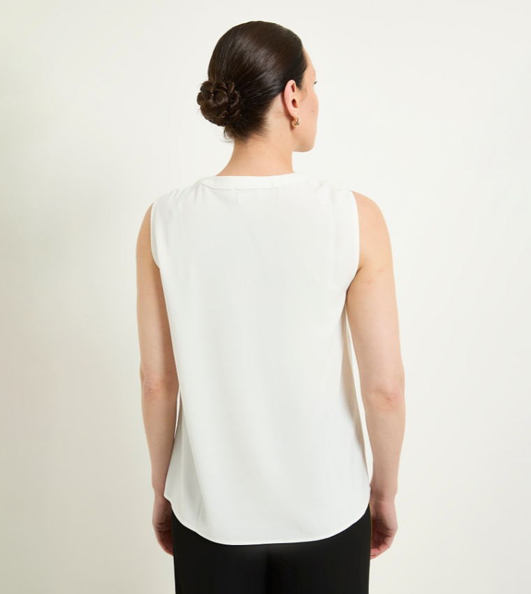 Wallis  Sleeveless Tops - White Sleeveless Tops