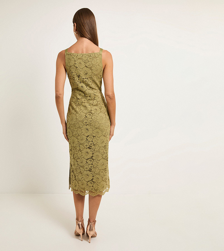 واليس   فساتين ميدي  - أخضر Midi Dresses