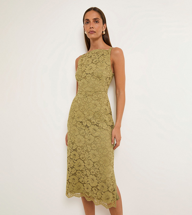 واليس   فساتين ميدي  - أخضر Midi Dresses