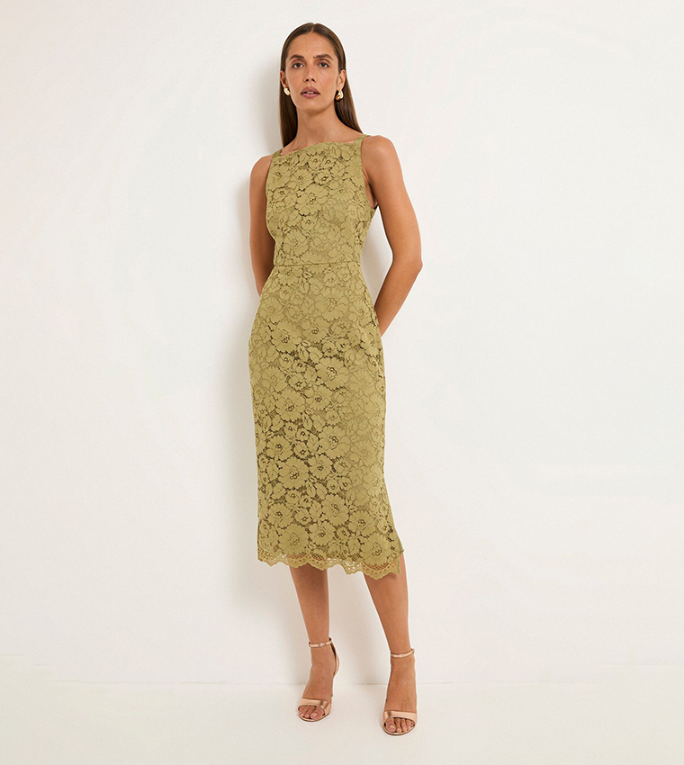 واليس   فساتين ميدي  - أخضر Midi Dresses