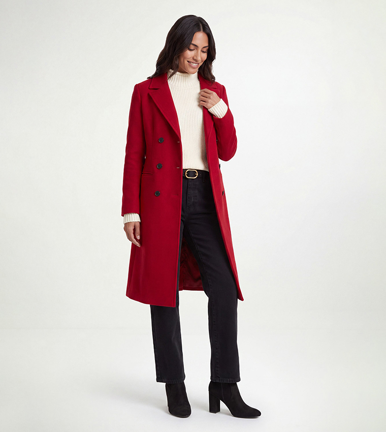 Double Breasted Midi Tailored Coat