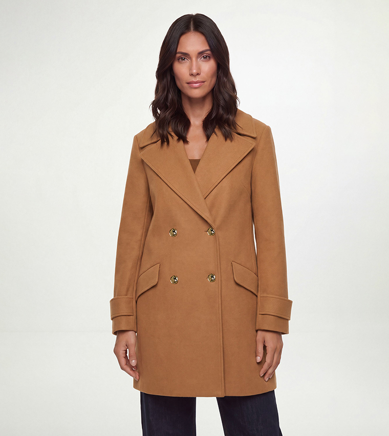 Mid Length Double Breasted Coat