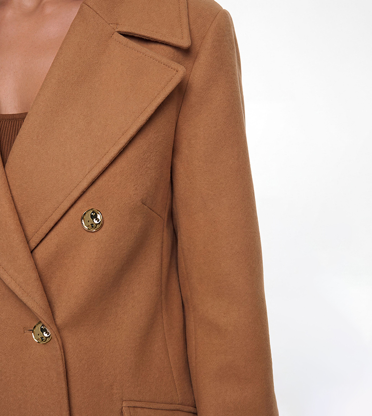 Mid Length Double Breasted Coat