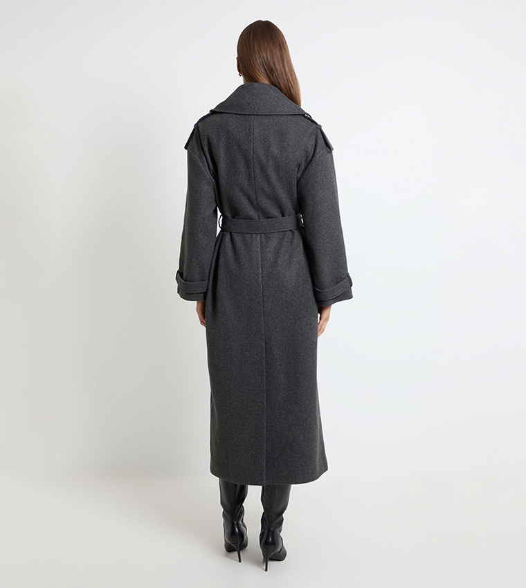 Wide Lapel Trench Coat