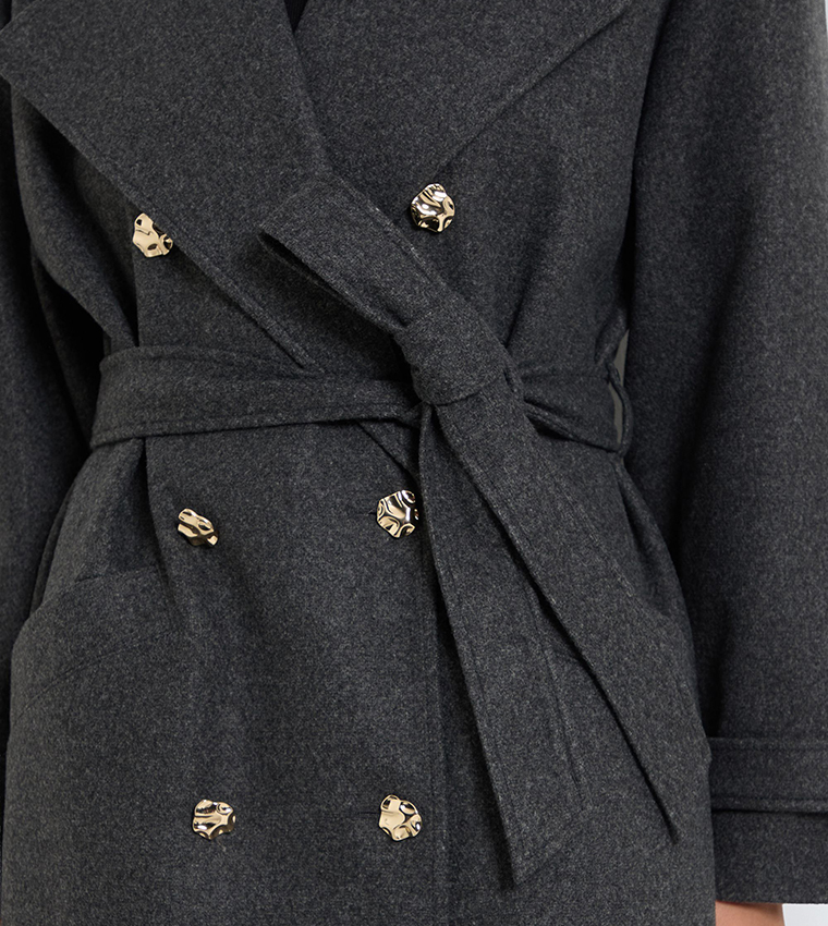 Wide Lapel Trench Coat