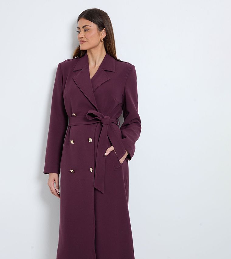 Double Crepe Trench Coat