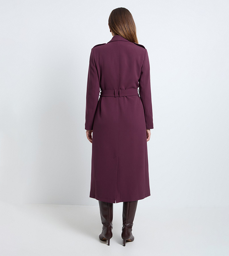 Double Crepe Trench Coat