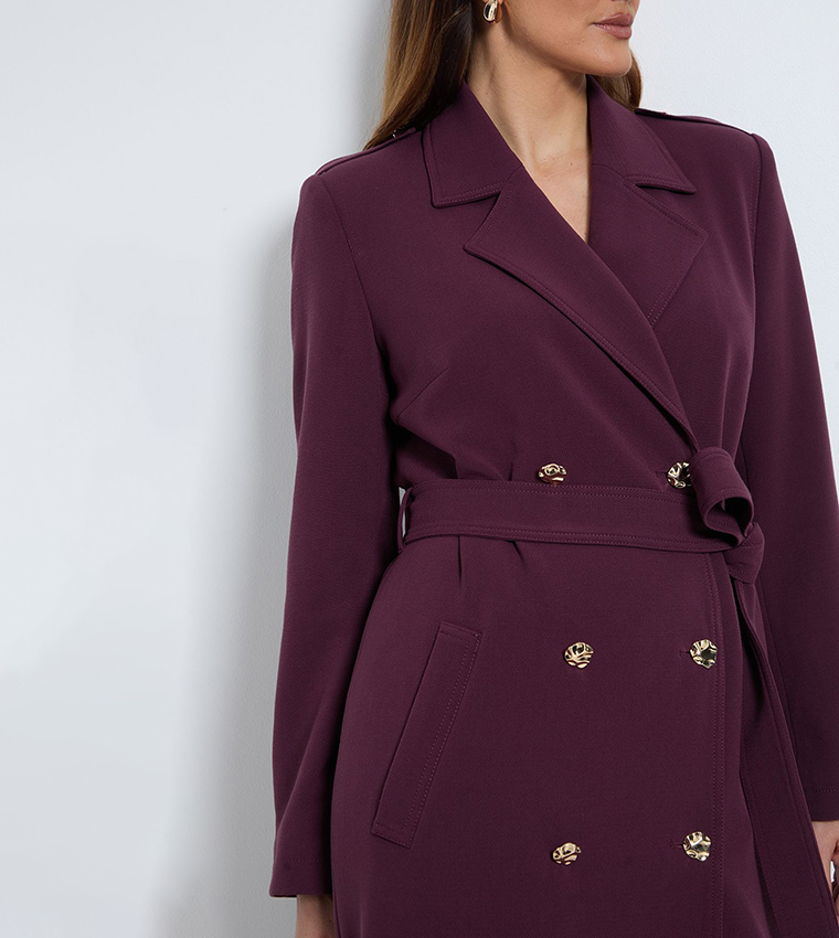 Double Crepe Trench Coat